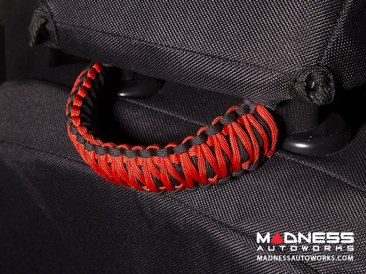 Jeep Wrangler JK Para Cord Seat Mount Grab Handle - Red